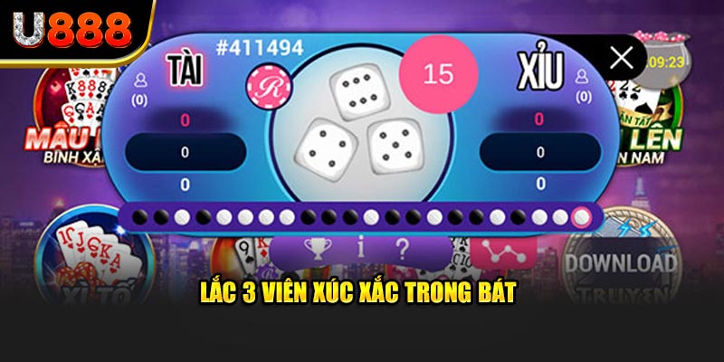 Lắc 3 viên xúc xắc trong bát